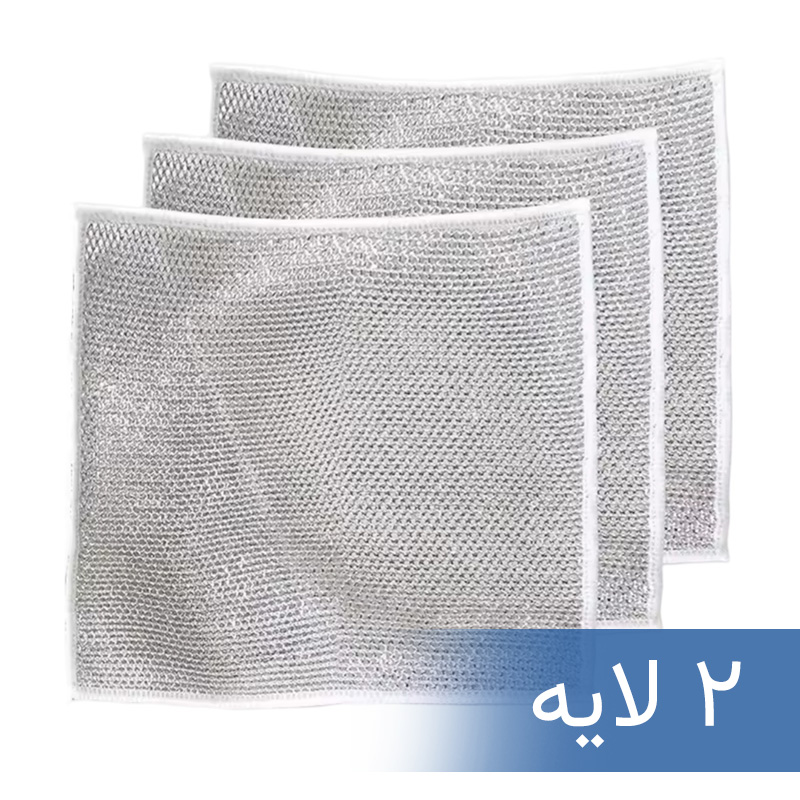 اسکاچ و دستمال توری مدل دو لایه بسته 3 عددی